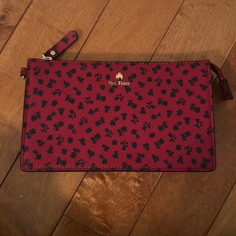 Red clutch bag